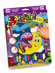 Набір творчості Фреска з піску Sand Art SA-02 Danko Toys Ведмедик на місяці Вид 1