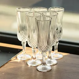 Набір келихів для шампанського Vintage Crystal 6 штук по 160 мл Yiwu HP-34-72 - мініатюра 2