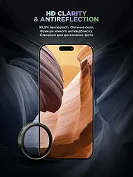 Захисне скло для камери Apple iPhone 17 Pro/17 Pro Max, Supreme BI, сірий колір, з рамкою, глянцеве скло для захисту лінз, протиударне, прозоре, з клейовим шаром по контуру, не впливає на якість фото, ArmorStandart (ARM86437) - мініатюра 4