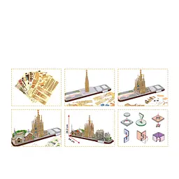 Пазл 3D CubicFun City Line Barcelona, 186 елементів (MC256h) - мініатюра 4