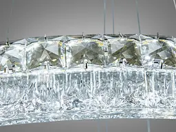Підвісна LED-люстра Diasha MD6027/800+600+400S-gol для вітальні, зали та сходів, 270 W, 82 см, 17-35m2 - мініатюра 6