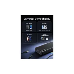 Батарея універсальна Ugreen 20000mAh 22,5W PD, 2хUSB-A, 2xUSB-C Black (PB312) (25683) - мініатюра 6