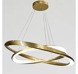 Світлодіодна люстра підвісна Artlight YDH2200/80+60GD з двома золотими кільцями, 80W - мініатюра 4