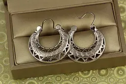Сережки коромисла Xuping Jewelry Гета 3 см сріблясті - мініатюра 2