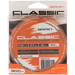 Волосінь Brain Classic Carp Line (solid orange) 300 м 0.35 мм 25 lb 10.7 кг - мініатюра 2