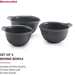Набір мисок для змішування KitchenAid Coreline сірий 3 шт. (KQG175OSCGG) - мініатюра 8