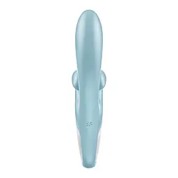 Вібратор-кролик Satisfyer Touch Me Blue, подвійний відросток, 3 потужні мотори - мініатюра 3