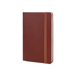 Книга записна Optima Vivella А5, м'яка обкладинка, гумка, білий блок, лінія, коричнева (O27104-07)