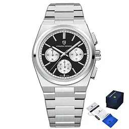 Наручний годинник чоловічий PD-1761 Silver-Black Pagani Design acs0031193