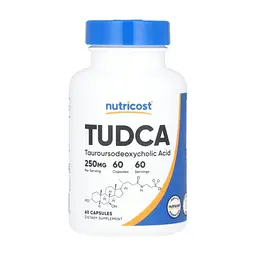 Вітамінно-мінеральний комплекс Nutricost Тауроурсодеоксихолева кислота, 250 мг, TUDCA, 60 капсул (NCS67527)
