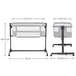 Приставне ліжко-люлька Kinderkraft Nestee Up 2 Light Grey (KLNEE002LGR0000) - мініатюра 3