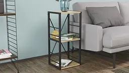 Етажерка 3/34 Ferrum-decor Серії Коннект 73x34x28 чорний ДСП Дуб Сонома 16мм (FRD-104292) - мініатюра 3