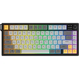 Клавіатура Ajazz AF82 Wireless/Bluetooth/USB UA Black/Gray/Yellow (AF82-BGY)