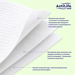 Пелюшки для малюків ActiLife Med Basic 60 х 60, 10 шт (4820174981419) - мініатюра 4
