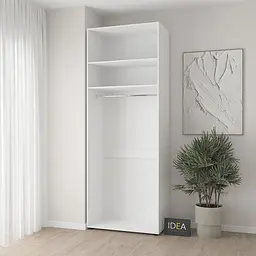 Шафа для одягу з однією штангою С-8.0 Білий Idea