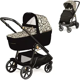 Коляска Peg-Perego Veloce Grafic Gold, 3 в 1, золота з чорним (PACK-VEL31SL50RO01) - мініатюра 5