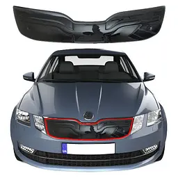 Зимова накладка на решітку радіатора Skoda Octavia A7 2017- Глянець FLY
