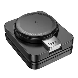 Бездротовий індукційний зарядний пристрій Hoco CQ11 3-in-1 MagSafe 15W Black (35188_3345262) - мініатюра 5