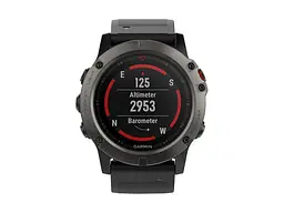 Смарт-годинник Garmin Fenix 5x Slate Gray Sapphire With Black Band (010-01733-00)