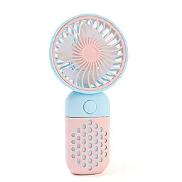 Портативний вентилятор Mini Fan Z8 Блакитно-рожевий, маленький вентилятор на акумуляторі | міні вентилятор (ST) - мініатюра 4