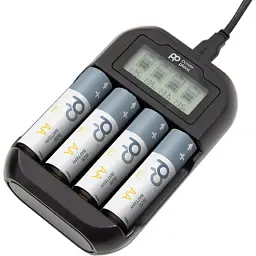 Зарядний пристрій для акумуляторів PowerPlant PP-UN4 (AA, AAA / input microUSB DC 5V/2A) (PP-UN4) - мініатюра 2