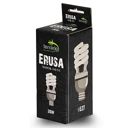 Люмінесцентна лампа Terrario Erusa Tropical UVB 5.0 26W для тропічних рептилій та амфібій - мініатюра 2