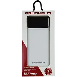 Портативна батарея Grunhelm Power Bank 10.000 mAh ЦБ-00267676 біла - мініатюра 3