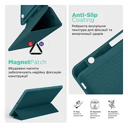 Чохол-книжка для планшета Apple iPad mini 6 (2021)/mini (2024), Smart Fold Pen, зелений, 8.3 дюймів, з екошкіри + TPU, з магнітною застібкою, підставкою, тримачем під стилус, протиударний, з функцією Wake/Sleep, ArmorStandart (ARM82830) - мініатюра 7