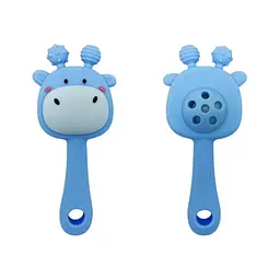Силіконовий прорізувач-брязкальце "Жираф" Mega Zayka MGZ-0428(Blue)