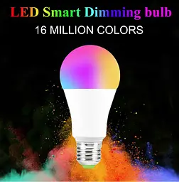 Смарт-лампа WiFi Tuya E27, RGB + CCT, розумна світлодіодна лампочка з мікрофоном для дому - мініатюра 5