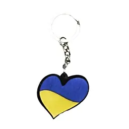 Дерев'яний брелок "Україна серце" PuzzleOK Брелок Україна