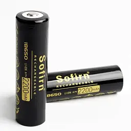 Акумулятор Sofirn 2200 mAh Li-Ion 18650 (Чорний) - мініатюра 2