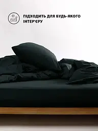 Комплект постільної білизни Good-Dream Сатин Black євро чорний (GDSBLACKBS200220) - мініатюра 3