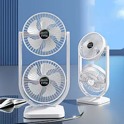 Настільний вентилятор S30 Dual-Fan 3000mAh White - мініатюра 2