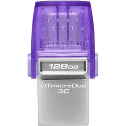 Флеш-накопичувач Kingston DT Duo 3C 128GB 200MB/s dual USB-A + USB-C (DTDUO3CG3/128GB) - мініатюра 2