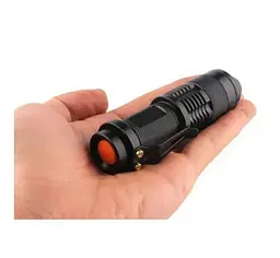 Ліхтарик ручний Watton WT304 1LED CREE Q5, 3W, 3 режими+Zoom, АА/1300mah, Black, IP40, СЗУ, 92х26х26 - мініатюра 3
