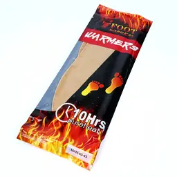 Термоустілки для взуття Heat Insoles HI-43, хімічні, розмір 40–43, діють до 10 годин - мініатюра 4