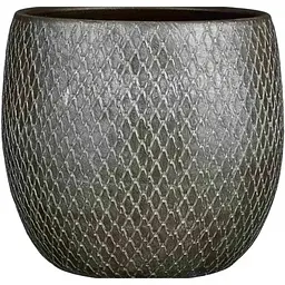 Кашпо Edelman Madeira pot round 18 см срібне (1167610)