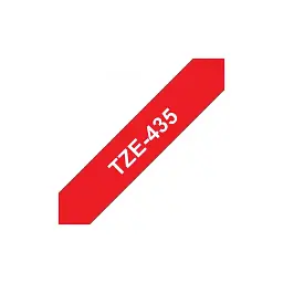 Стрічка для принтера етикеток UKRMARK B-T435P, ламінована, 12мм х 8м, white on red, аналог TZe435 (900784) - мініатюра 3