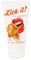 2в1 лубрикант та масажна олія - Lick It! Sex on the Beach, 50 мл