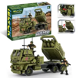 Конструктор Iblock Army M142 HIMARS з ракетами та фігурками солдатів, 810 деталей (PL-921-503)