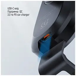 Універсальний автотримач ColorWay Air Vent Car Wireless Charger 15W Black (CW-CHAW038Q-BK) - мініатюра 10