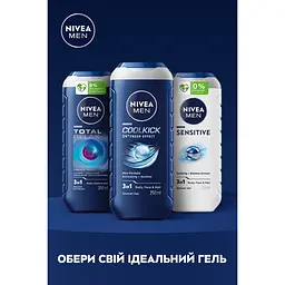 Гель для душу Nivea Men Cool Kick 3 в 1, 250 мл (80702) - мініатюра 8