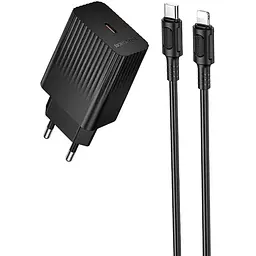 МЗП Borofone BAS75A Source PD30W (1USB-C) + кабель Type-C to Lightning Black