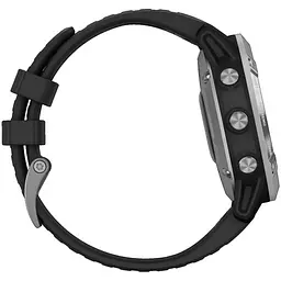 Смарт-годинник Garmin Fenix ​​6 Solar Silver with black band (010-02410-00) () - мініатюра 4