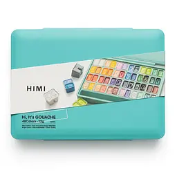 Набір гуашевих фарб HIMI Twin Cup 48x12 мл, у зеленому пластиковому пеналі (6976939682607) - мініатюра 11