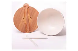 Миска кухонна бамбукова Kamille 240 мм з кришкою та паличками - мініатюра 9