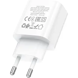 Зарядний пристрій Hoco C76A Pro 1Type-C PD/QC 30W PPS White - мініатюра 7
