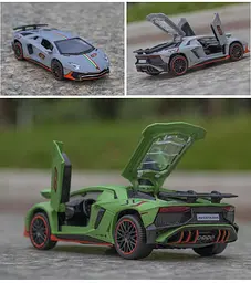 Колекційна металева модель автомобіля Lamborghini Aventador LP 780-4 з інерцією, світлом та звуком 1:32 - мініатюра 5