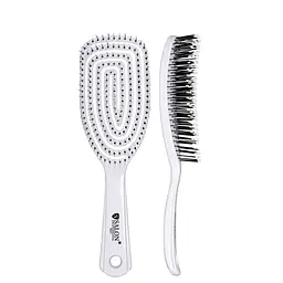 Щітка для волосся масажна Salon Professional продувна спіральна, біла - мініатюра 4